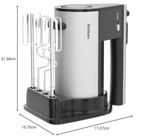Mezclador de Mano Eléctrico 600 W 10 Velocidades Potente con Turbo para Cocina