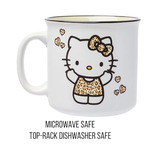 Taza de Cerámica Silver Buffalo Sanrio Hello Kitty Blanco para Campista