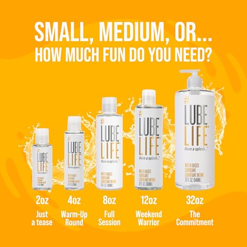 Lube Life Lubricante con sabor a base de agua, 8 onzas de lubricante sexual para hombres, mujeres y parejas, Original, 236.59ml (8oz)