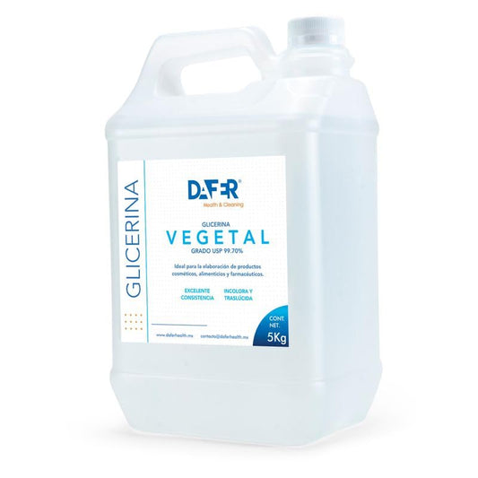 Glicerina Vegetal 5 kilos grado USP para el cuidado de la piel, cosméticos y productos comestibles