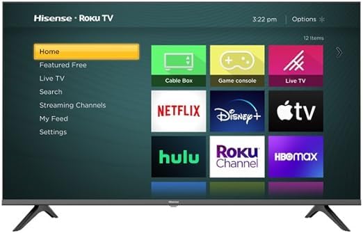 Hisense Television de 40" Serie H Pantalla LED Full HD Smart R0ku TV con HDR HDMI USB 60 Hz Funciona con Asistente Google (Reacondicionado)