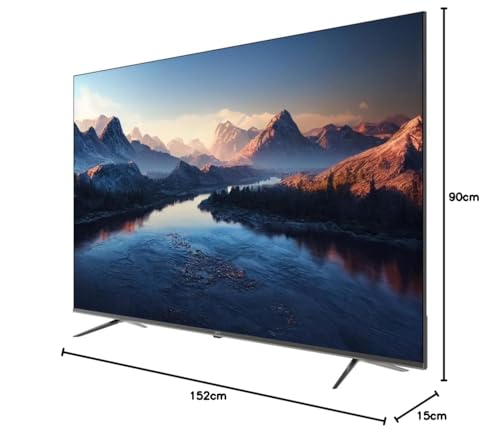 GHIA Pantalla 75" Pulgadas G75ATV23. Smart TV Android, Resolución 4K. Conectividad WiFi, 3 HDMI, 2 USB, RCA, Optico, Jack 3.5mm