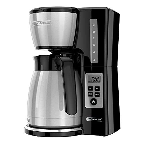 Cafetera BLACK+DECKER Automática Jarra Térmica de acero. 12 Tazas