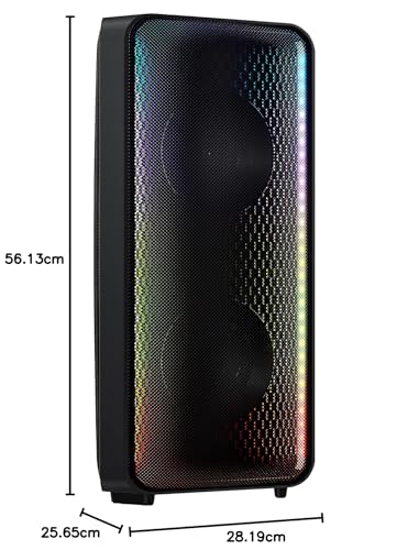 SAMSUNG MX-ST40B Sound Tower - Altavoces portátiles para Fiestas, 160 W, Sonido bidireccional, batería integrada, Resistente al Agua IPX5, Luces de Fiesta, multiconexión Bluetooth, 2022