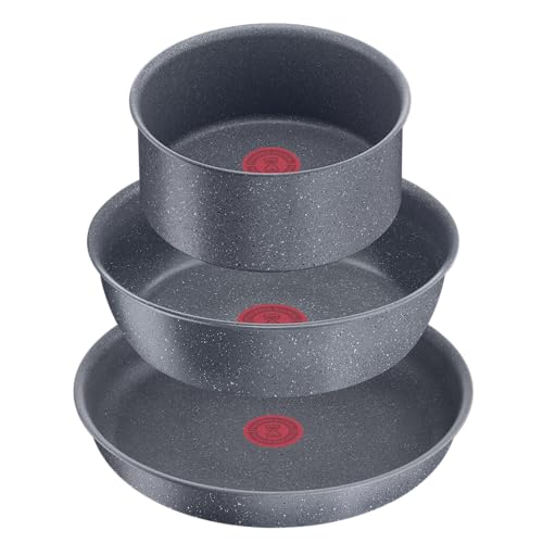 Juego de Sartenes T-fal Ingenio Natural On Azul con Mango Extraíble y Revestimiento Antiadhesivo para Cocina Saludable