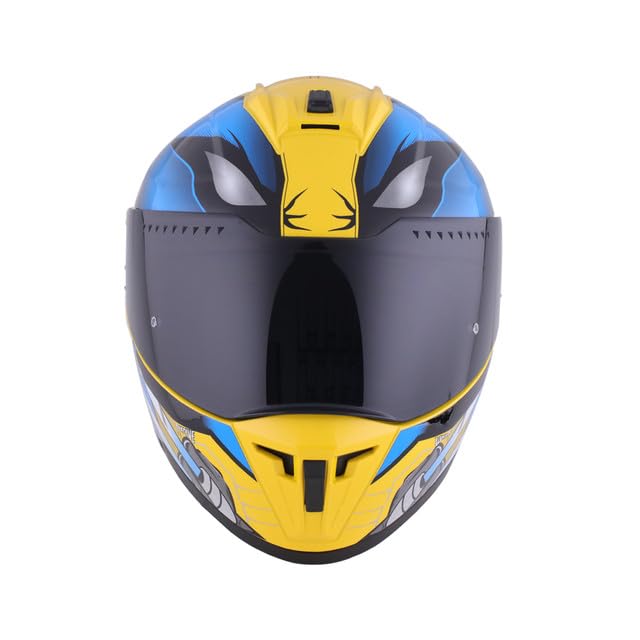 Casco Motocicleta Marca - Edge - Estilo Marvel - Visor Doble ANTIVAHO - Certificado Dot - Moto Cascos (Extreme Wolverine, L)