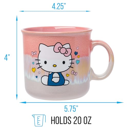 Taza de Cerámica Silver Buffalo Sanrio Hello Kitty Reactive Glaze 20 oz
