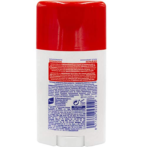 Lactovit Lactourea Desodorante en Barra, reparador piel seca extra seca, 60ml, 3 unidades