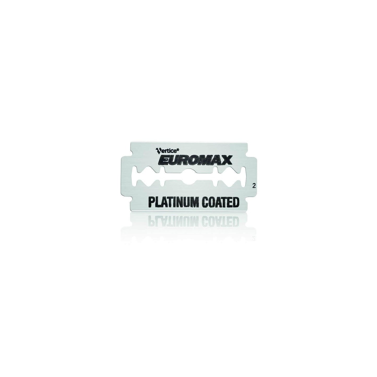 Euromax Cuchillas de afeitar de doble filo de acero japonés con revestimiento de platino, 100 cuchillas