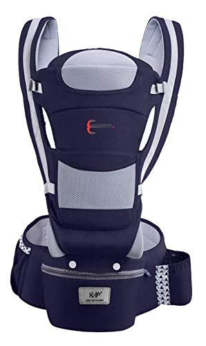 Manta Raya Porta Bebés Cangurera con Cinturon porta objetos Removible Súper Versátil (Negro)