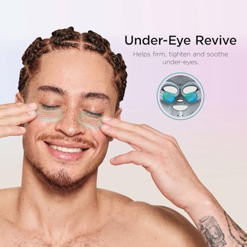 SHARK, Máscara de Luz Led CryoGlow, Tecnología Refrescante para Debajo de los Ojos, Luces Led Roja, Azul e Infrarroja para Skincare Antiedad, USB C, Control Remoto, Color Azul, FW312LAA