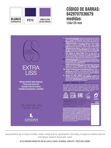 Lendan Extra Liss Intense Smooth Relax Shampoo, 10.8 Ounce/300ml