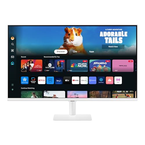 SAMSUNG Monitor inteligente FHD de 32 pulgadas M5 (M50D) Series con transmisión de TV, altavoces, HDR10, hub de juegos, múltiples puertos, rastreador de entrenamiento, herramientas de accesibilidad de