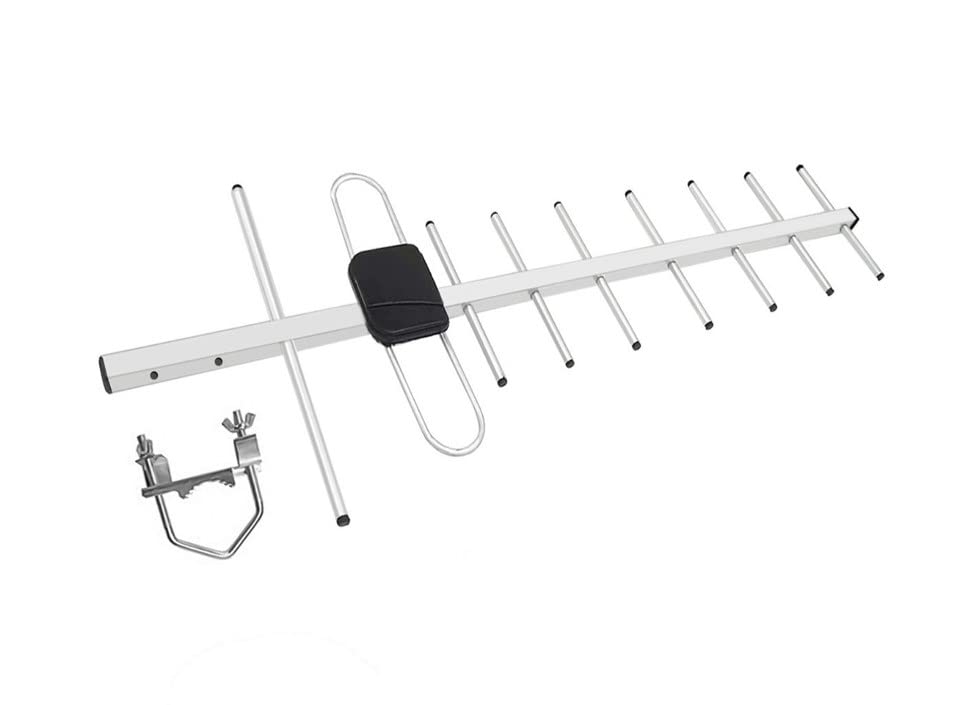 LINK BITS EXHD02 Antena TV Digital Exterior HD, recepción amplificada, Canales televisión Abierta (Incluye 10m de Cable Reforzado)
