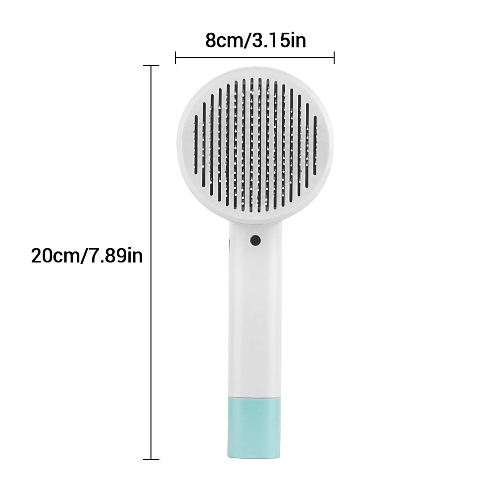 JESWO 2 en 1 Cepillo para Perro y Gato con Cortauñas Eléctrico, Autolimpiante Peines Quita Pelo de Mascotas, Limador de Uñas para Gato Sin Dolor Silencioso, Masaje y Peinado de Mascotas