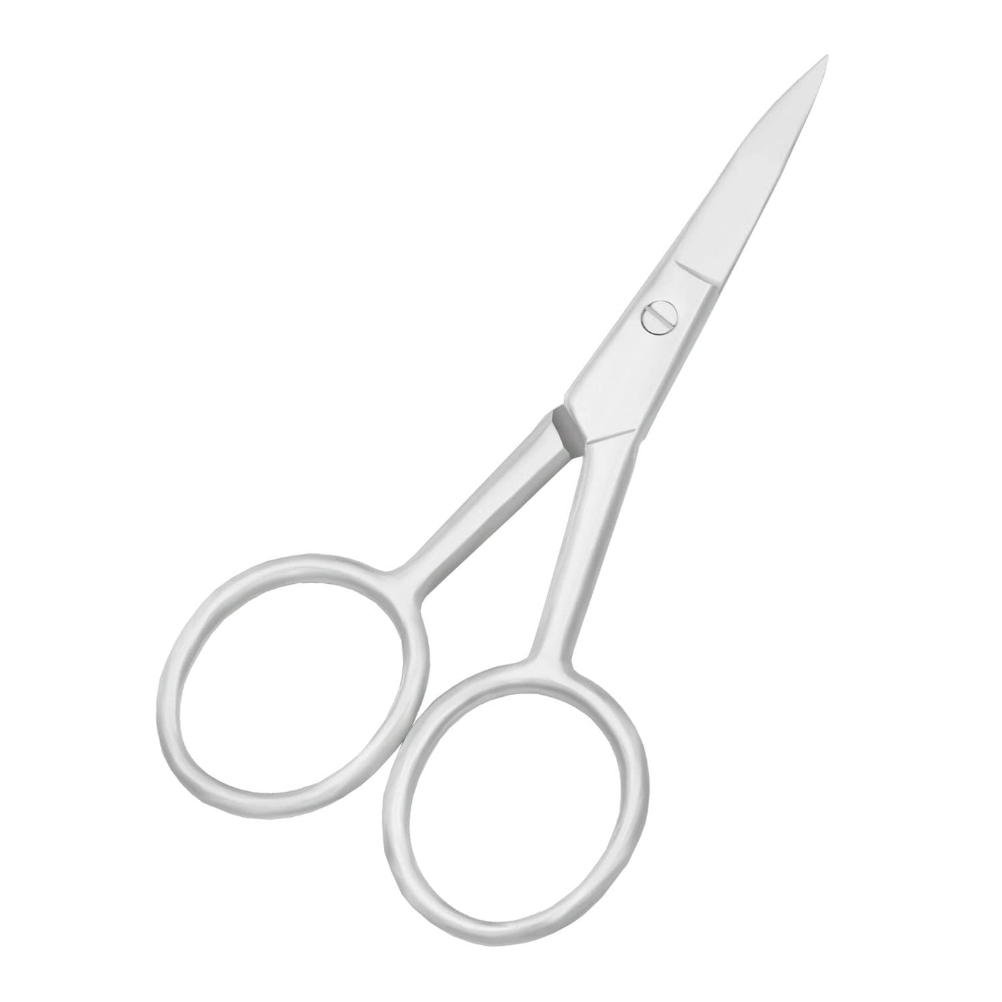 Motanar Tijeras para el pelo de la nariz, tijeras pequeñas, de acero inoxidable, punta curvada, para cejas, nariz, bigote, barba (punta recta)