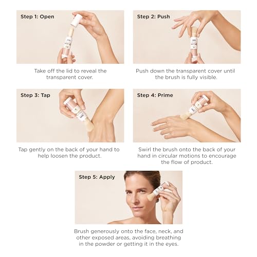 ISDIN Polvo de cepillo mineral, contaminación facial y protección de luz azul, un complemento para tu rutina de cuidado solar, adecuado para pieles sensibles, 4g