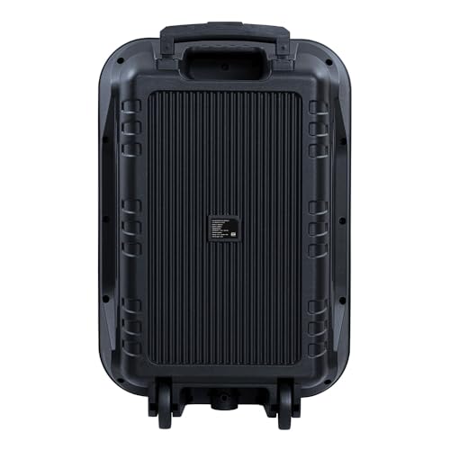 Bocina Profesional de 15 Pulgadas con Luz Flama Frontal Recargable, 35W RMS, Bluetooth, FM, USB, Micro SD, Aux, Micrófono Alámbrico y Ruedas para fácil transportación y manija retráctil KSW-3515