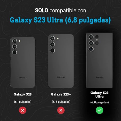Funda con Clip para cinturón Pelican Voyager Transparente con protección de Grado Militar para Samsung Galaxy S23 Ultra Compatible con Carga inalámbrica