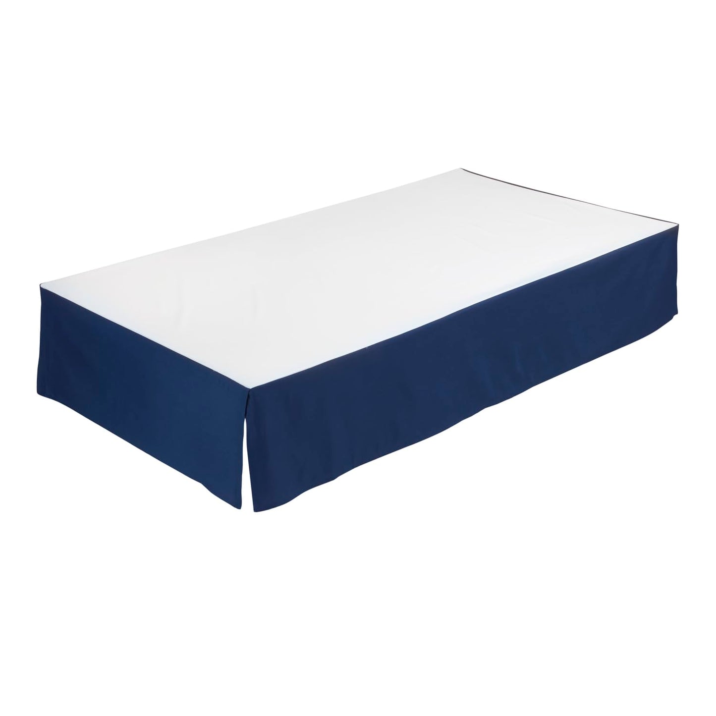 EVERYDAY KIDS - Juego de cama de cuna de 4 piezas para niños, incluye colcha de cama de bebé, sábana bajera, volante y apilador de pañales, juego de ropa de cama de cuna de bebé, color azul marino