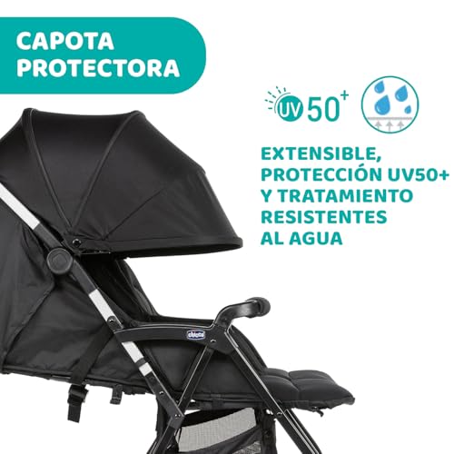 CHICCO, Carriola Gemelar Ohlalà Twin, Carriola Doble, Color Negro