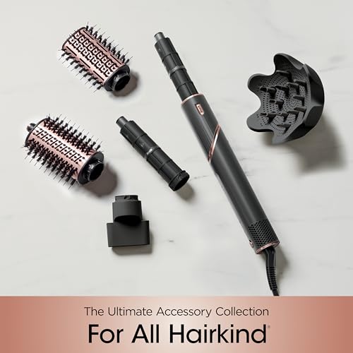 SHARK, FlexStyle Sistema de Peinado y Secadora de Cabello, Multiestilizador con 5 Funciones y 6 Accesorios, Ideal para Todo Tipo de Cabello, Color Negro, HD440BK