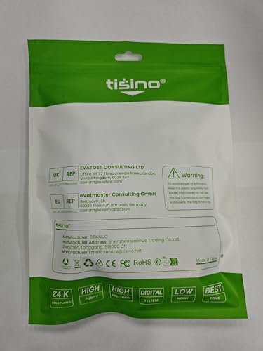 TISINO Cable TRS de 6,35 mm, trenzado de nailon de 6,35 mm, cable de audio balanceado, macho a macho, 5 metros