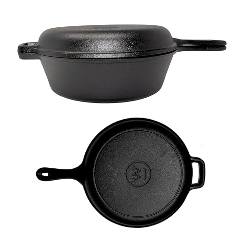 Westinghouse Olla Holandesa de Hierro Forjado 2.8L con Tapa de 26 cm (WCCI0012BK)