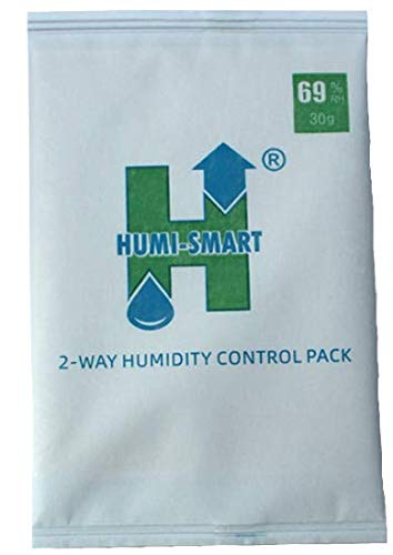 Humi-Smart Control de humedad de 2 vías 69% HR 30 g, paquete de 4 unidades para una humedad ideal