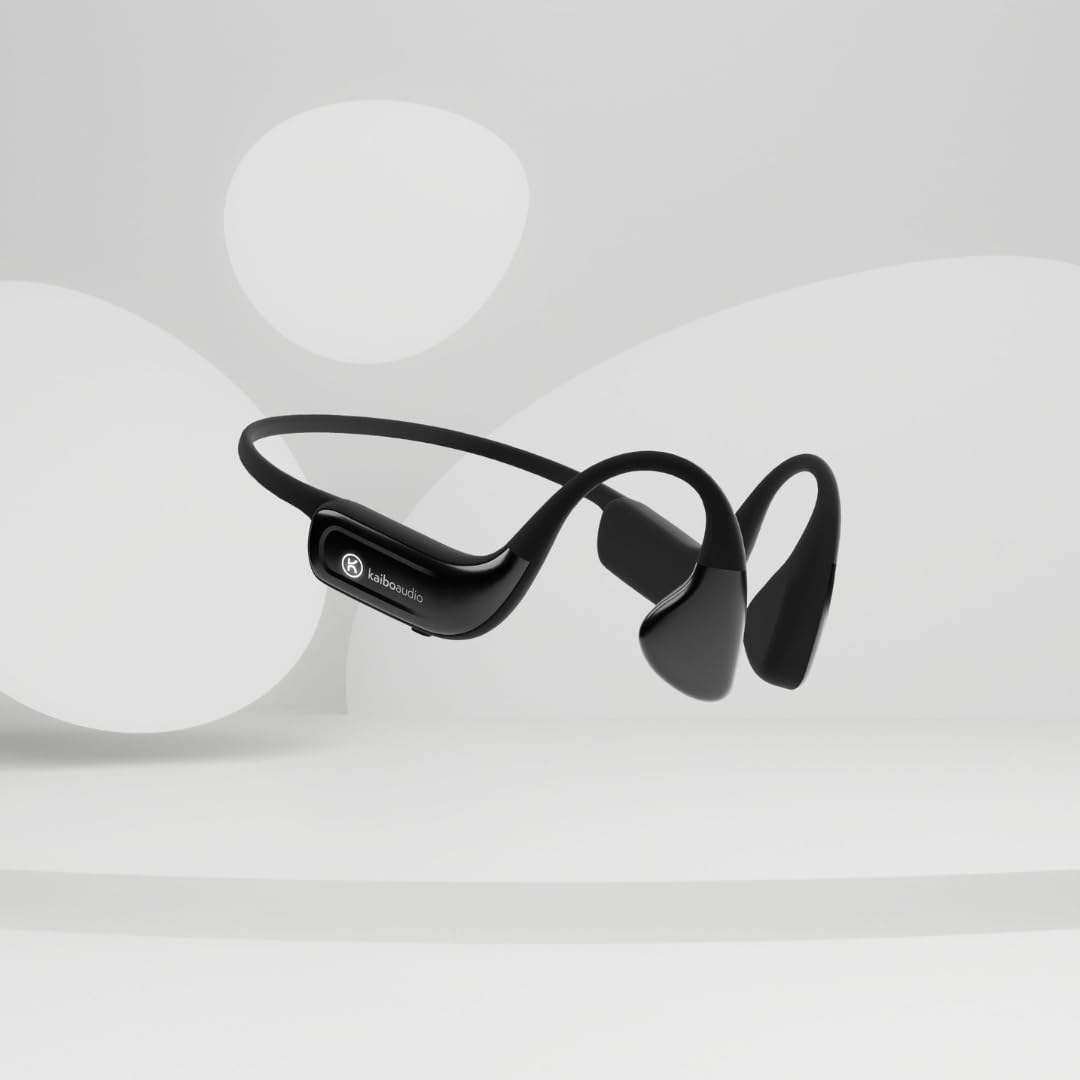 Auriculares Deportivos KaiboAudio Kaibo Flow Negro Conducción Ósea para Gimnasio y Micrófono con Cancelación de Ruido Impermeables IPX67