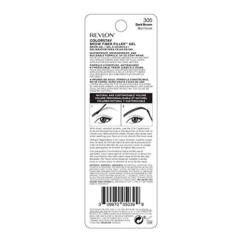Revlon Colorstay brow filler and fiber tono dark brown Dark Brown