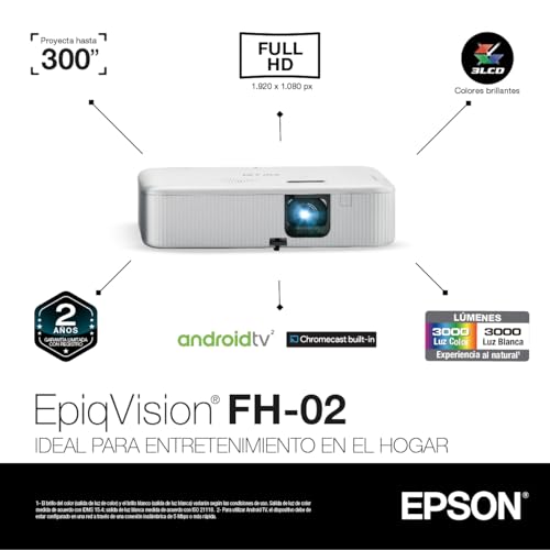 Proyector Portátil Epson EpiqVision Full HD Android TV