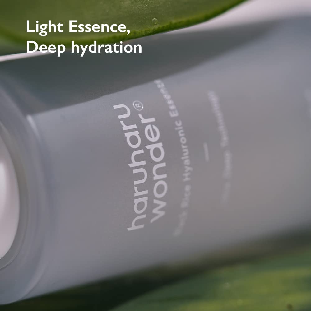 Haruharu WONDER Black Rice Hialuronic Essence 1.6 onzas líquidas (50 ml) antioxidante e hidratación intensiva, antienvejecimiento, nutrición para la piel firme, liposoma de ginseng Panax para una piel limpia