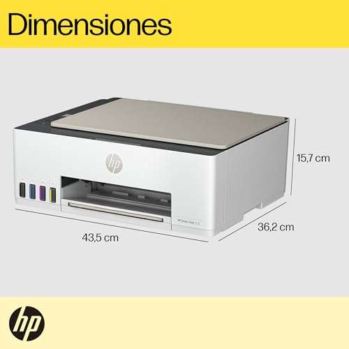 HP Impresora Multifuncional Smart Tank 523, Tinta Continua, Todo-en-Uno, Color, USB, DÚPLEX (Doble Cara) Manual, Impresión, Copiado, Escaneo, Garantía 1 año (4A8S2A)