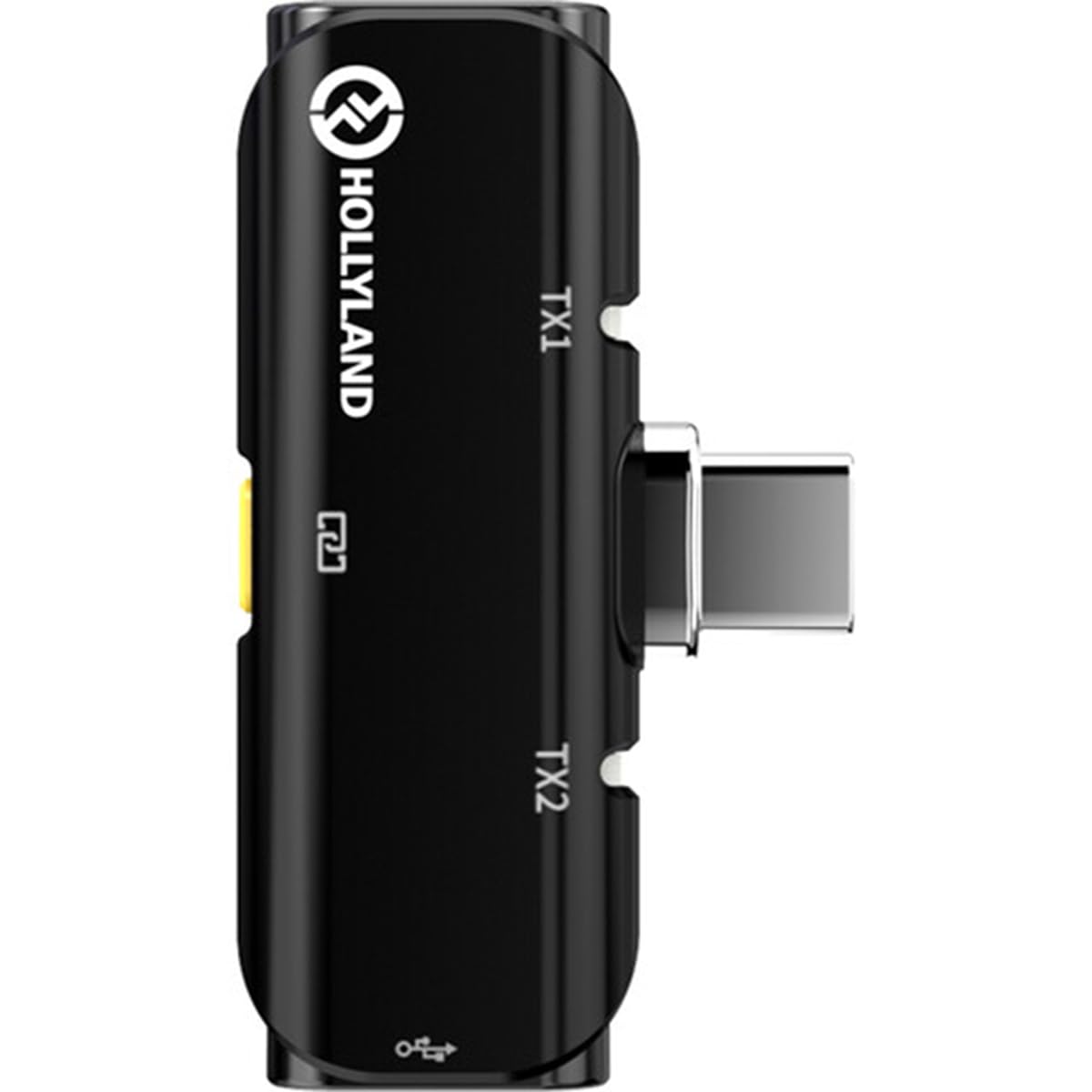 Sistema de Micrófono Inalámbrico Hollyland Lark C1 Duo Negro con USB-C para Dispositivos Móviles para Android