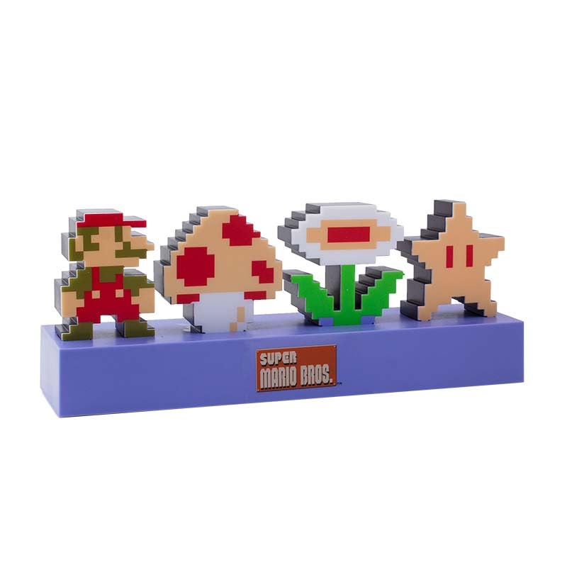 Figura Decorativa Iluminada Paladone Super Mario Bros Icons para Recámara