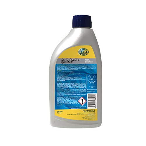HELLA Aceite 100% Sintético Para Motor A Gasolina 5W30, 358271021,HSO-5W30LT, Botella de 946 ml, API SN, reduce desgaste, mantiene el motor limpio, no modifica viscosidad a altas temperaturas