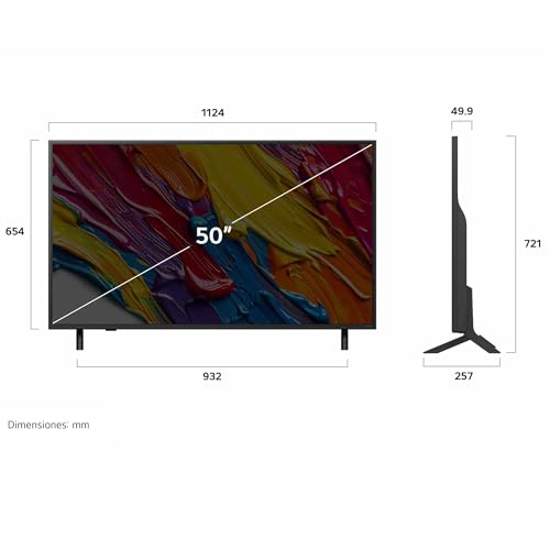 LG Pantalla 50 Pulgadas QNED AI QNED82 4K Smart TV webOS 2025 50QNED82ASG |Sistema Operativo webOS | Identificación de Voz AI | Dynamic QNED Color | Dolby Atmos Channels | Filmmaker Mode