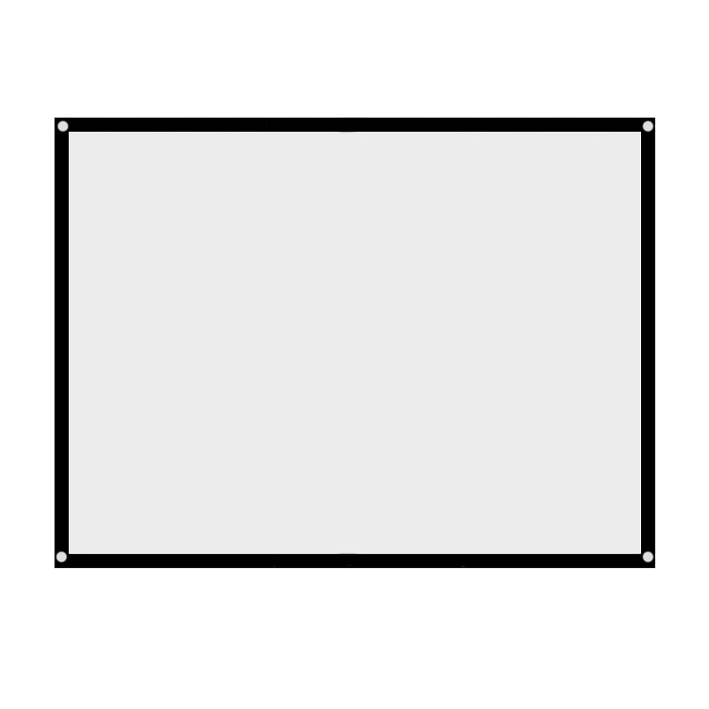 Pantalla de Proyector de 100 Pulgadas, 60-100 Pulgadas, Portátil, Plegable, Blanca, sin Arrugas, Cortina de Proyección, Pantalla de Proyección 4: 3, Pantalla de Proyección Portátil HD (60 pulgadas)