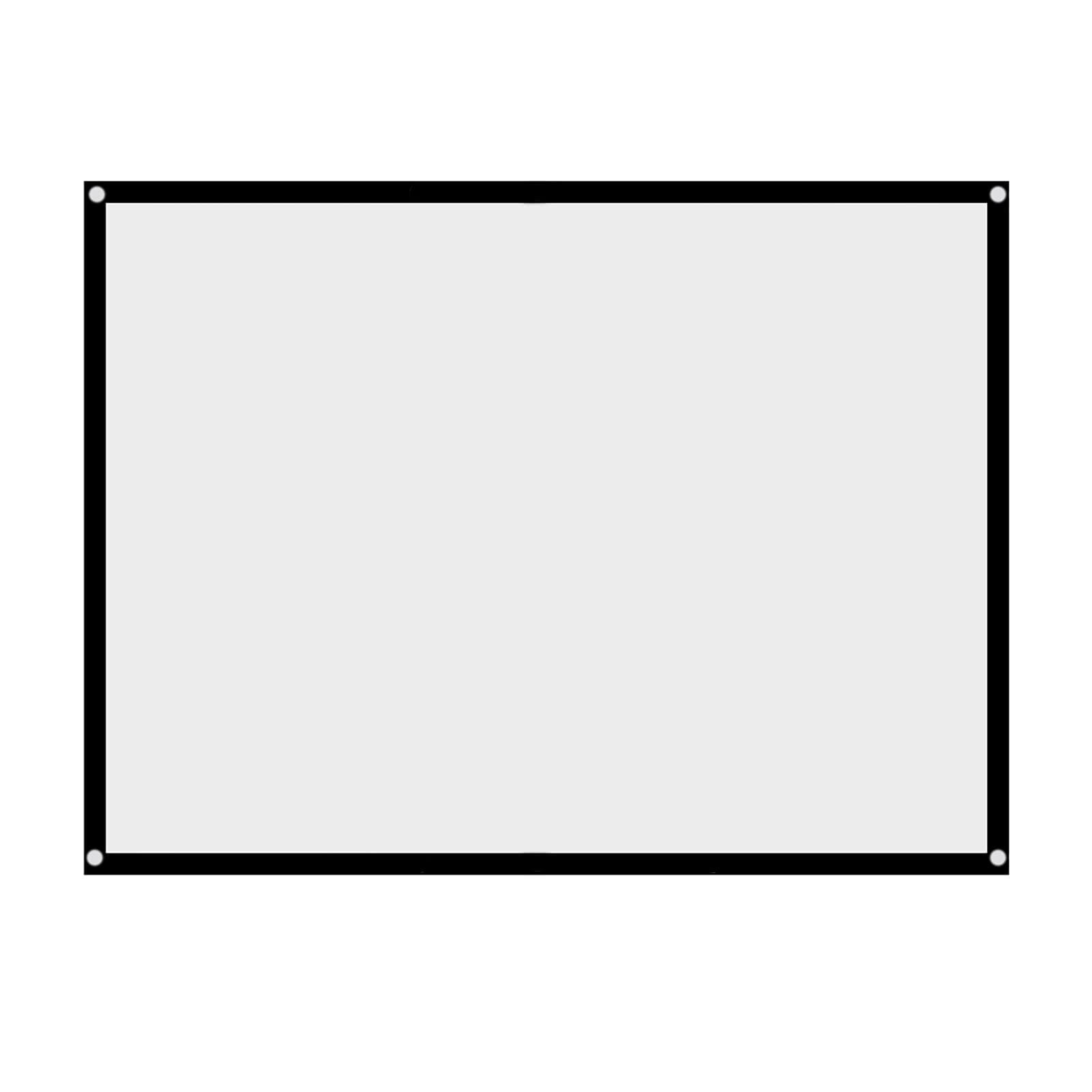 Pantalla de Proyector de 100 Pulgadas, 60-100 Pulgadas, Portátil, Plegable, Blanca, sin Arrugas, Cortina de Proyección, Pantalla de Proyección 4: 3, Pantalla de Proyección Portátil HD (60 pulgadas)