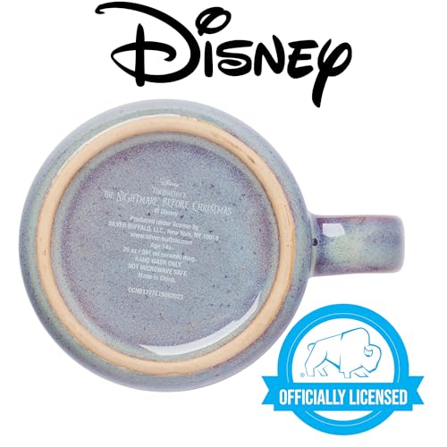 Taza de Cerámica Silver Buffalo Disney Nightmare Before Christmas Jack Skellington Mystic Opulence Reactive Glaze 20 Onzas