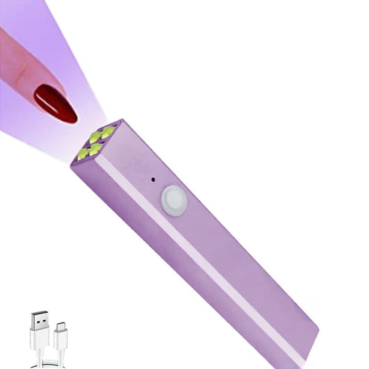 JESWO Lampara para Uñas profesional Recargable, Lampara 4 UV/LED para Uñas de 8W, 2 Ajustes de Temporizador, Lampara LED para Uñas Portátil de Aluminio, Uso en Hogar y Salón