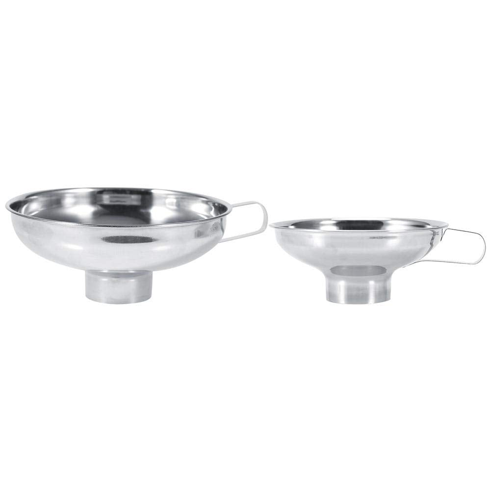 Embudo de Acero Inoxidable Hogar Ancho de la Boca con Mango Metal Pequeño para Utensilios de Cocina