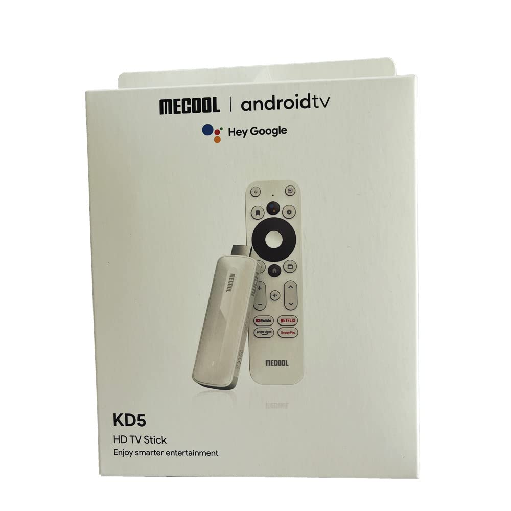 TV Stick MECOOL White Amlogic S805X2 Android 11 WiFi 4K HDR 1080P