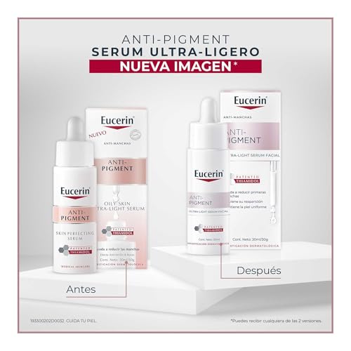 Eucerin Serum facial anti manchas Anti-Pigment Oily Skin Ultra ligero (30 ml) con Thiamidol y Ácido hialurónico para una piel luminosa y sin manchas
