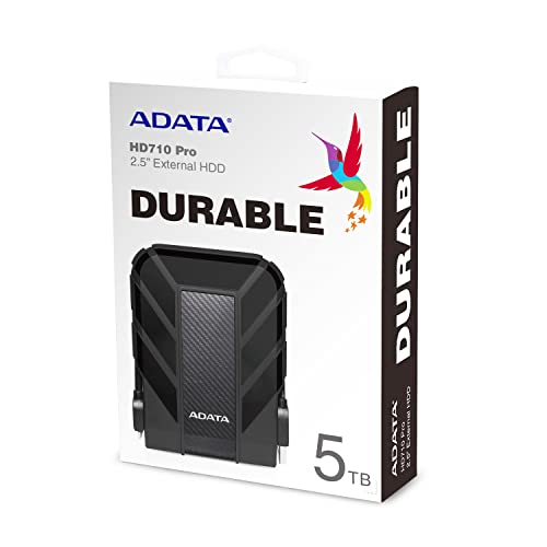 Disco Duro Externo ADATA Negro Resistente a Golpes Agua y Polvo 2 TB Grado Militar
