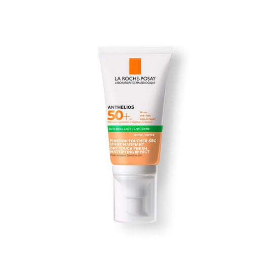 La Roche Posay Anthelios Toque Seco con Color FPS 50+ Protector Solar Facial para Piel Grasa, 214.2 ml