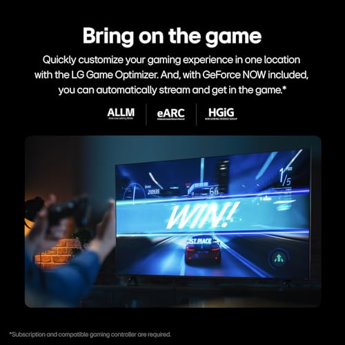 LG Serie UT7570 4K Smart TV de 65 Pulgadas, procesador α5 AI 4K, asignación dinámica de Tonos, Alexa Ready, HDR10, HGIG, ALLM, WebOS 24, Wi-Fi, Bluetooth, Mejora de AI, Sonido de IA, Canales