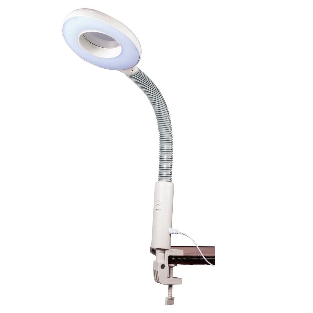 Vaporizador Generación de Ozono con Lupa y Luz Led Pedestal Facial Spa Salon de Belleza Barberia Vapor caliente abre los poros y suaviza la piel Letmex BM3058