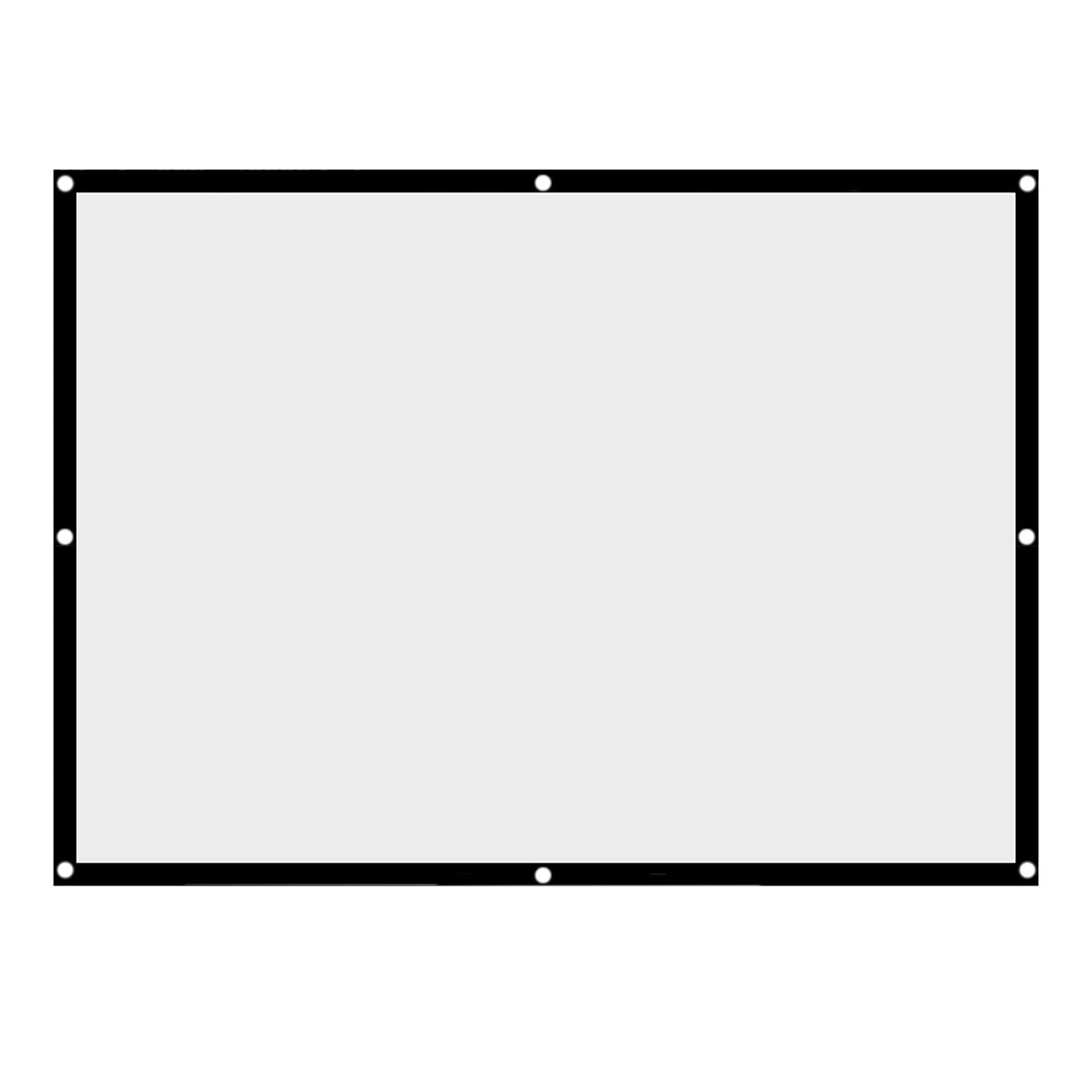 Pantalla de proyección de Cortina del Blanca no Plegable portátil de 60-100 Pulgadas, 60-100 Pulgadas 16: 9 HD Pantalla de Película 3D Cortinas de Pantalla portátiles(100 Pulgadas)